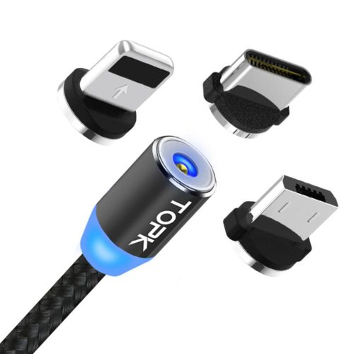 Three in one magnetic charging cable
